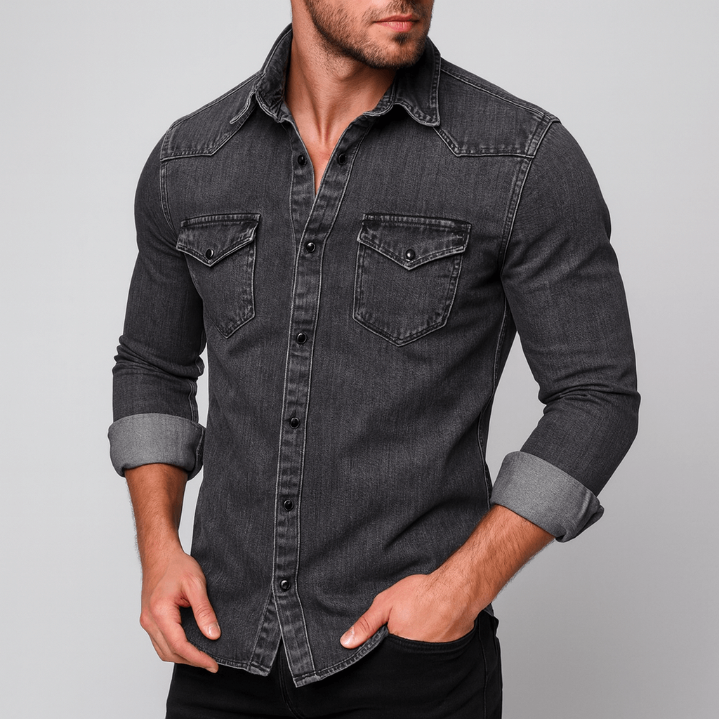 Novyska | Ekologiczna dżinsowa koszula slim fit