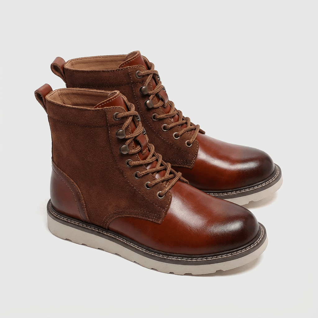 Novyska | Wysokie buty z mikrofibry z gumową podeszwą