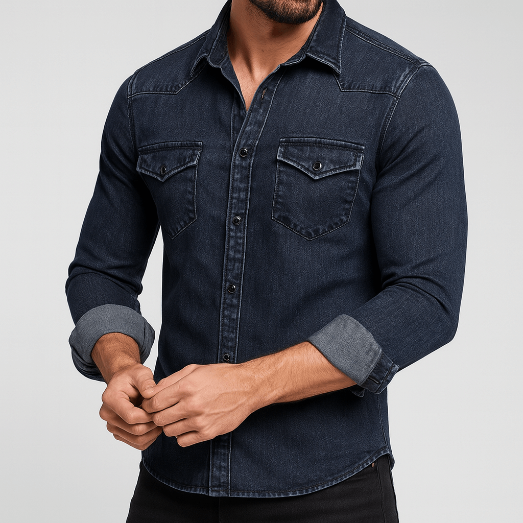 Novyska | Ekologiczna dżinsowa koszula slim fit
